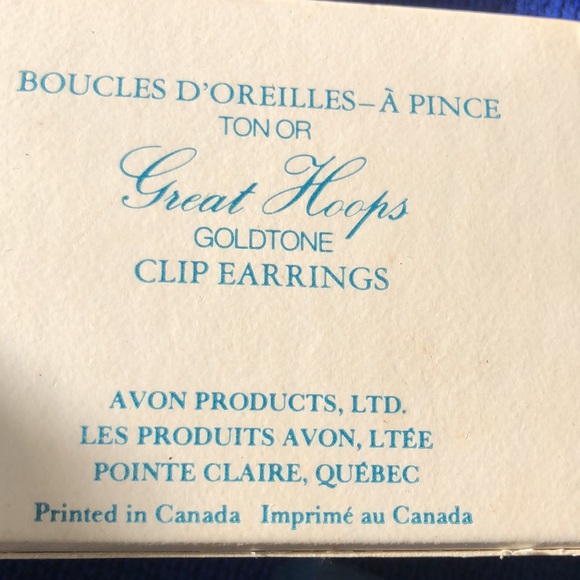 NWT vintage Avon clip Great Hoops earrings gold tone - Picture 6 of 9